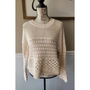 Universal Thread open knit cream sweater large